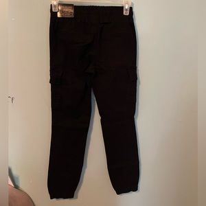 Army green and black cargo pants